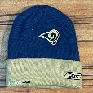 Reebok NFL Rams Knit Beanie - Navy & Gold
